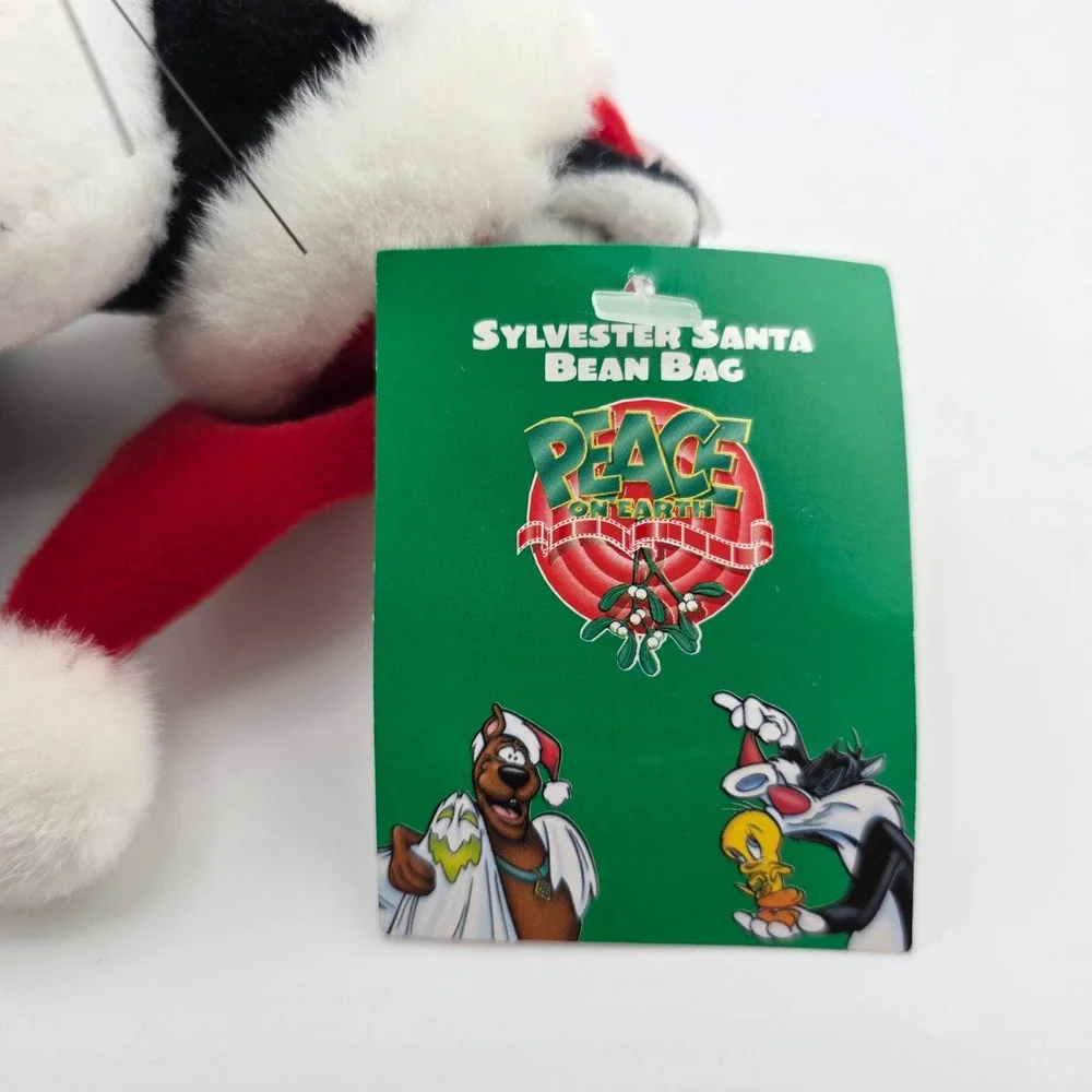 Warner Bros Sylvester‎ Santa Bean Bag Plush Vintage 1998 NWT